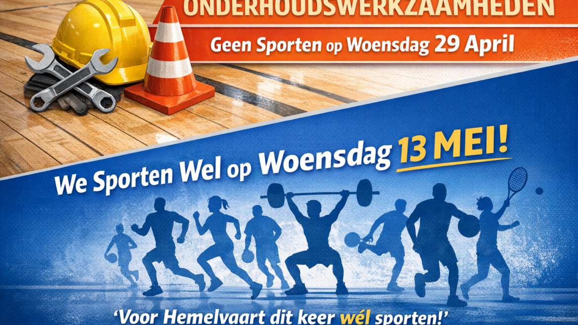 Wijziging sportdata – let op!