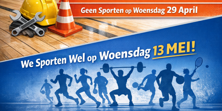 Wijziging sportdata – let op!
